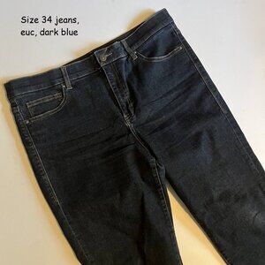 Size 34 Lularoe jeans, dark blue, no distressing (140)